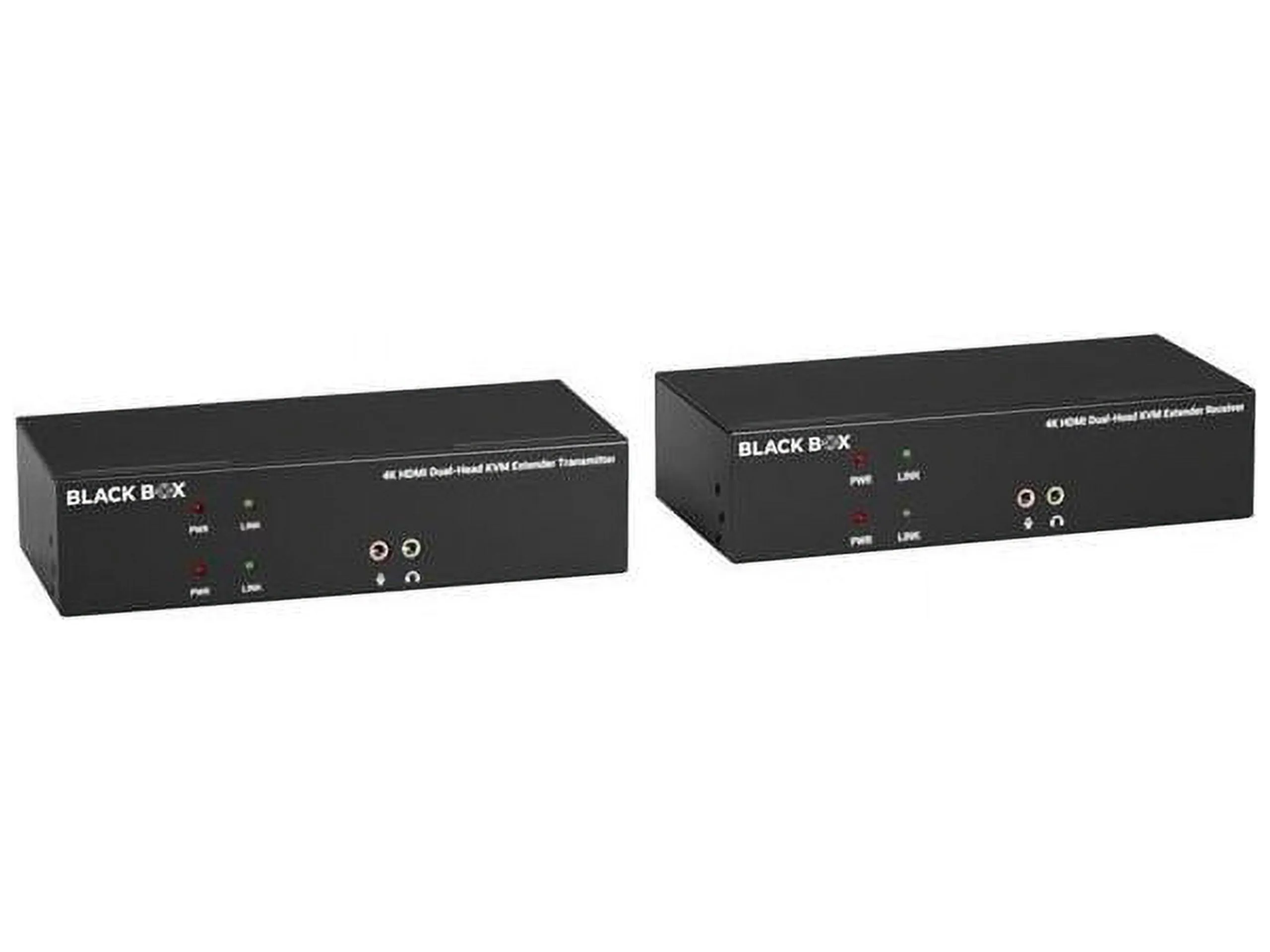BLACK BOX CORPORATION KVXLCH-200 — KVM EXTENDER KIT OVER CATX - DUAL-MONITOR, HDMI 4K30, USB 2.0, AUDIO, SERIAL, LO