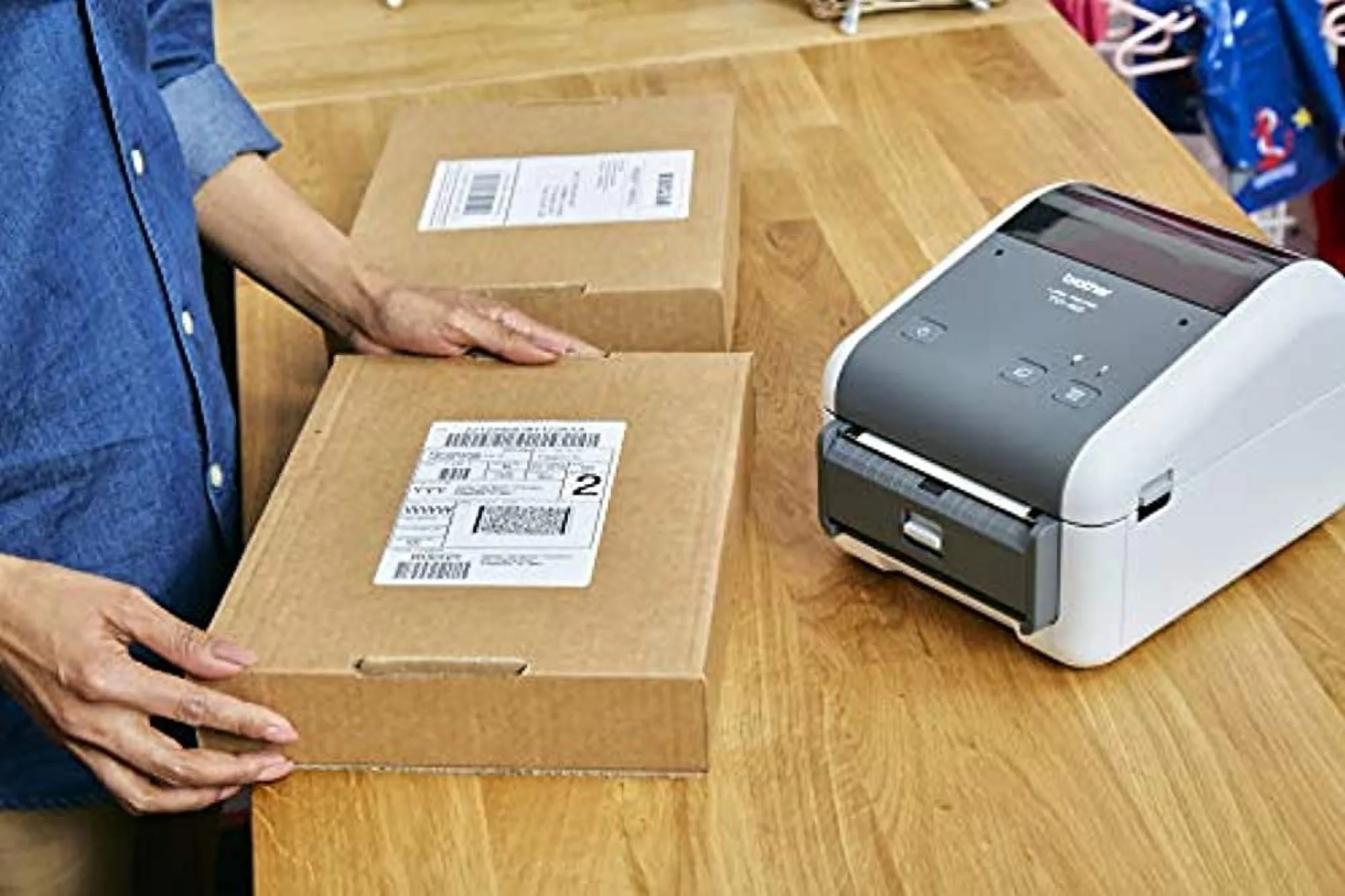 Brother RD004U1S — 4INX2IN DT STD PAPER LABEL, 5 OD/1INCORE, 1,445 LABELS/ROLL, 8 ROLLS/CASE