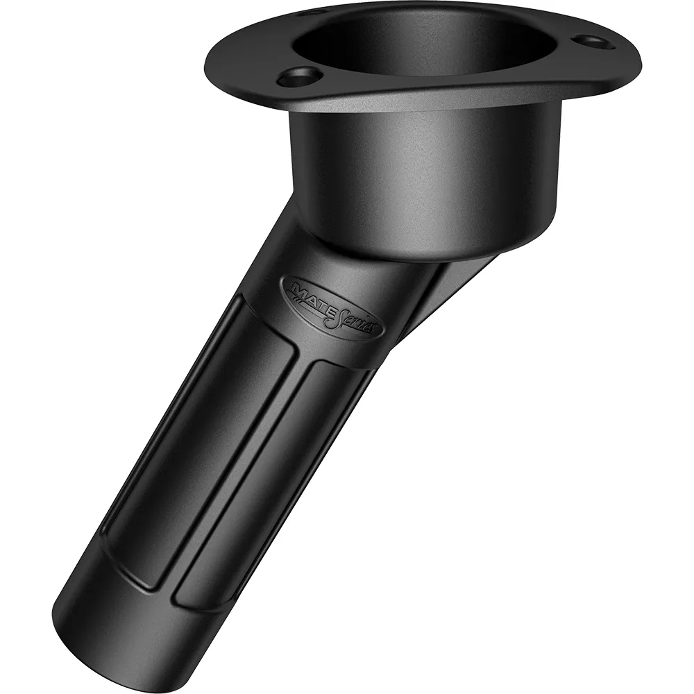 Mate Series P2030B — Mate Series Plastic 30° Rod & Cup Holder - Open - Oval Top - Black