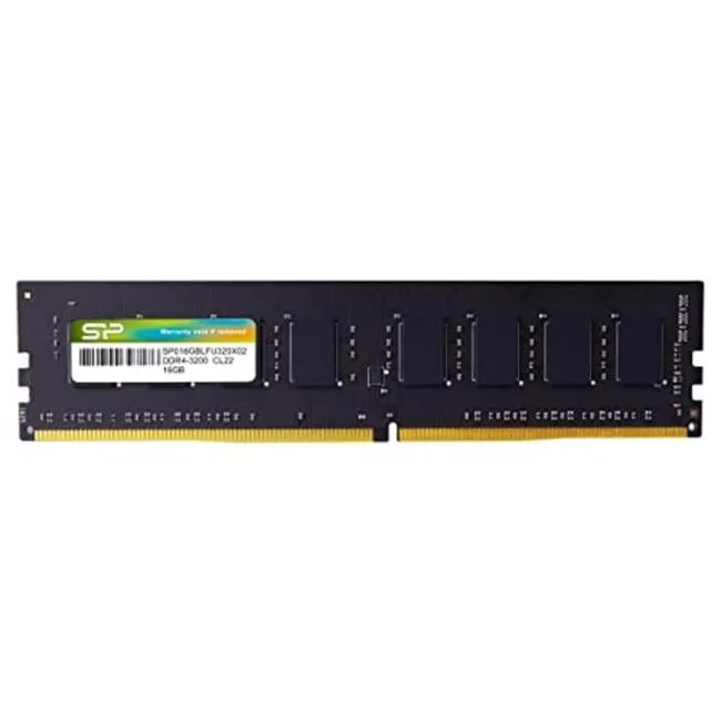 SILICON POWER SP016GBLFU320X02 — 16GB DDR4 3200MHz CL22 Desktop Memory Module