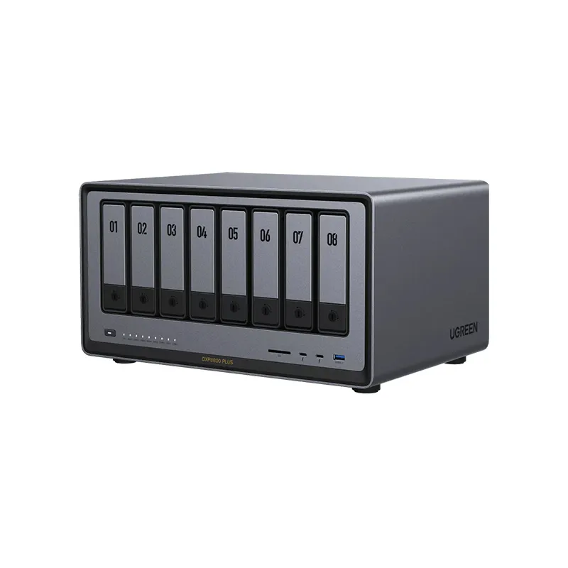 UGREEN 35126B — UGREEN, NASync DXP8800 Pro, 8-Bay Thunderbolt NAS w/ Intel 10-Core i5 CPU, 8GB DDR5, 4x M.2 PCIes, 1x 2.5GbE, 1x 10GbE, 2 TBT4, SD Slot