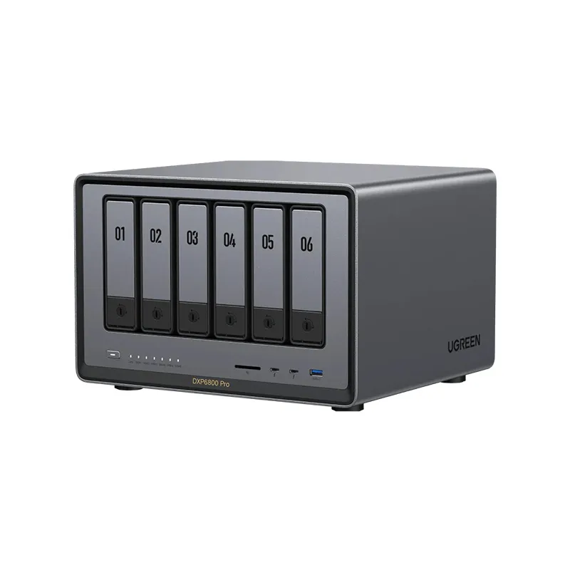 UGREEN 25898B — UGREEN, NASync DXP6800 Pro,6-Bay Thunderbolt NAS w/ Intel 10-Core i5 CPU (Up to 4.40 GHz),8GB DDR5, 4x M.2 PCIe Slots, 1x 2.5GbE, 1x 10GbE, 2 TBT4, SD