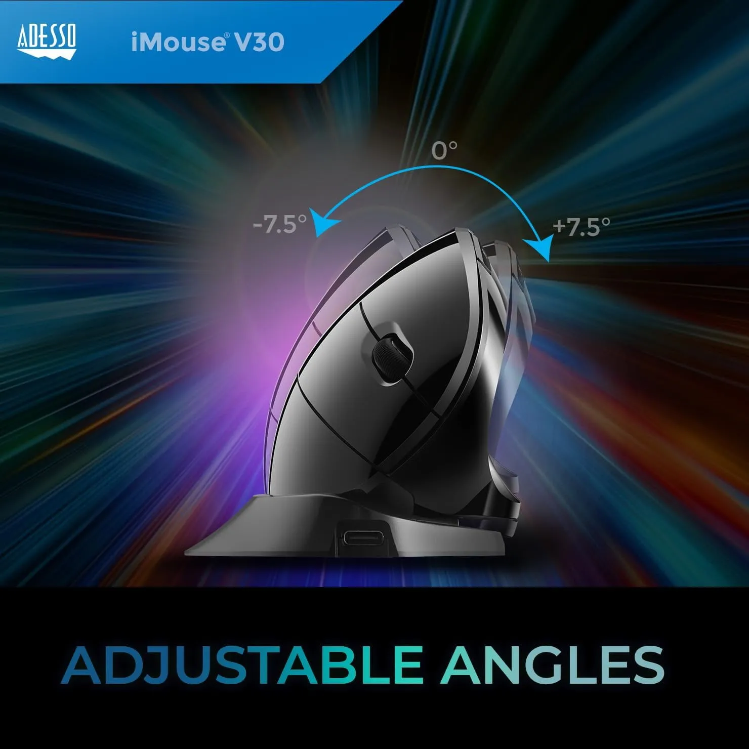 Adesso iMouseV30 — Ergonomic Adjustable Vertical Mouse