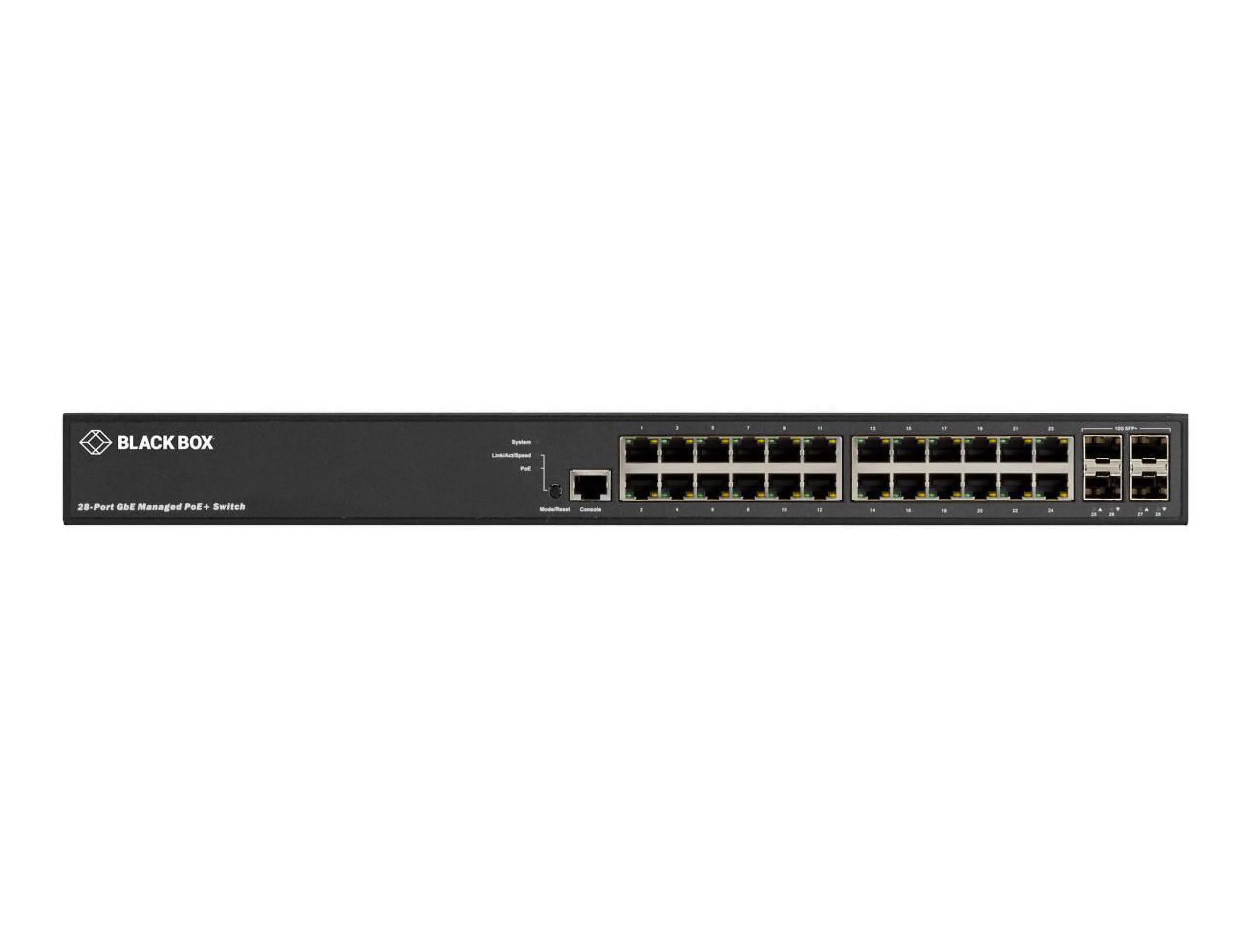 BLACK BOX CORPORATION LPB3028A — THE GIGABIT ETHERNET MANAGED SWITCHES ADD HIGH-SPEED PORTS WHILE OFFERING THE MA