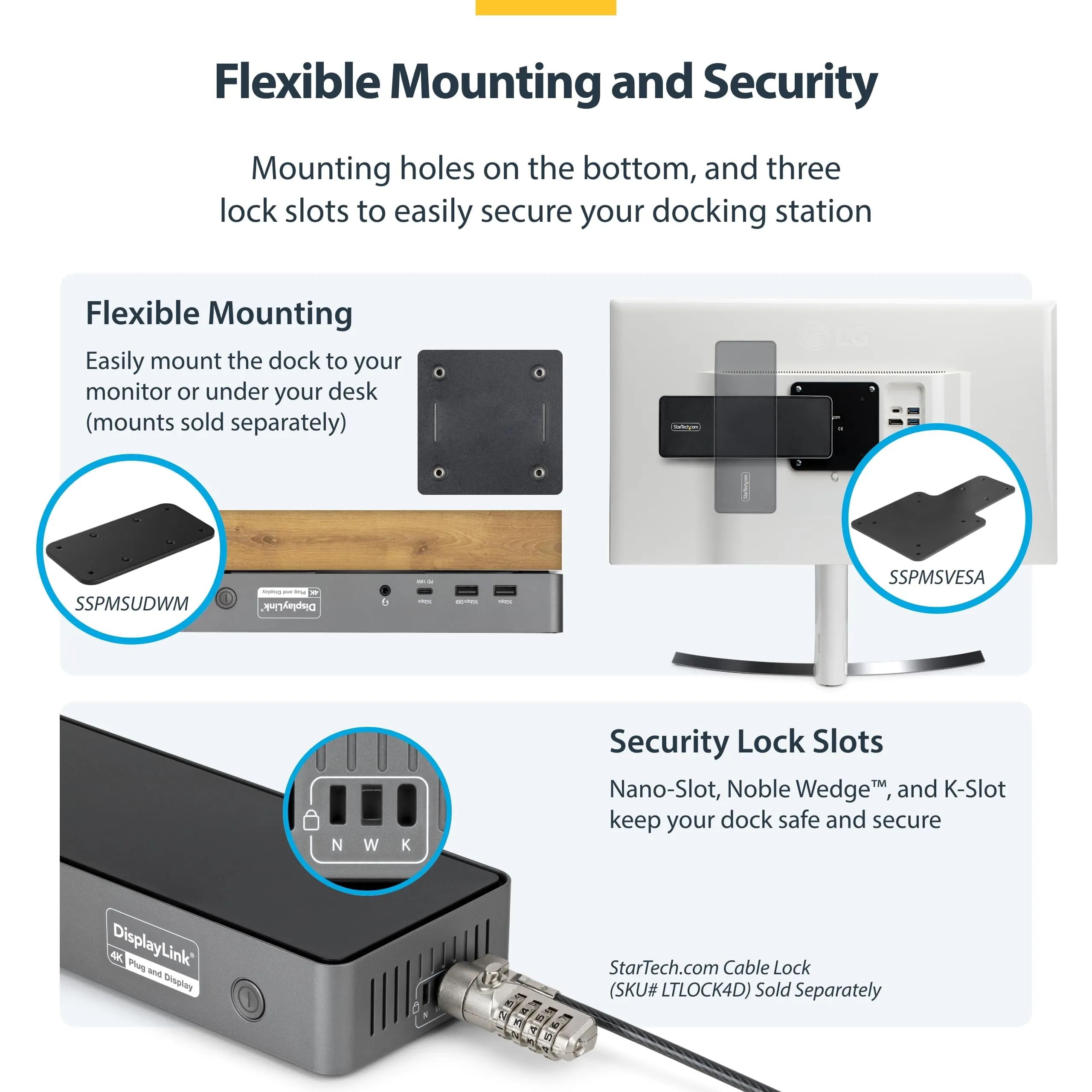 STARTECH DK30C2DPEPRN — TRIPLE-MONITOR USB-C DOCKING STATION, 140W LAPTOP CHARGING DOCK FOR MACBOOK PRO