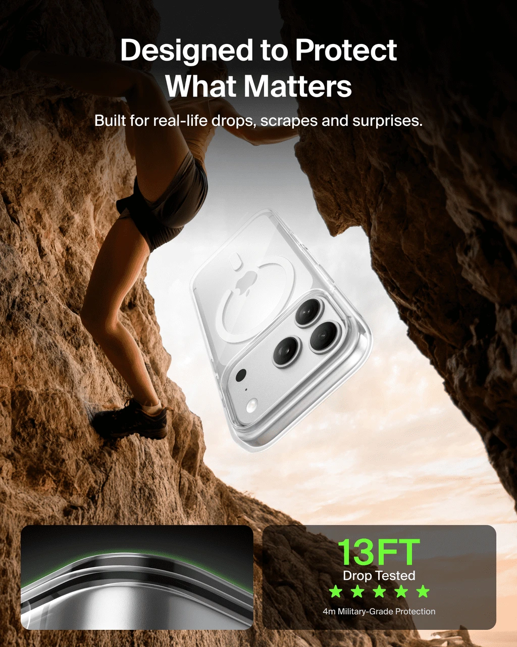 Belkin MSA031FQCL — COVER/GRIP,TPU/PC,17 PRO,SF,CLEAR