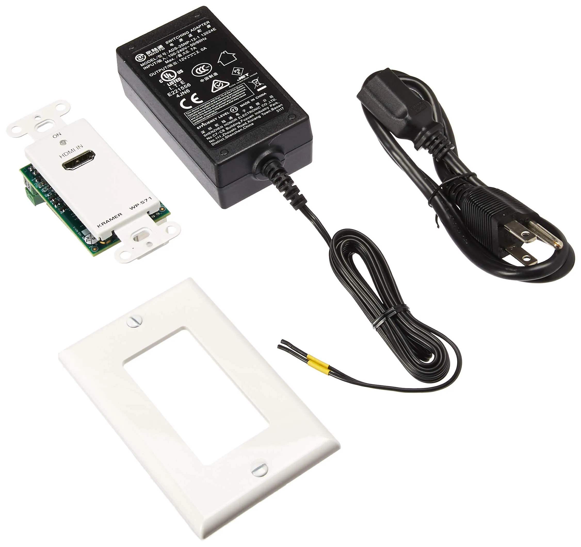 Kramer 50-80037095 — THE WP-571 IS A POC DGKAT WALL PLATE TRANSMITTER FOR HDMI SIGNALS. THE WP-571 CO