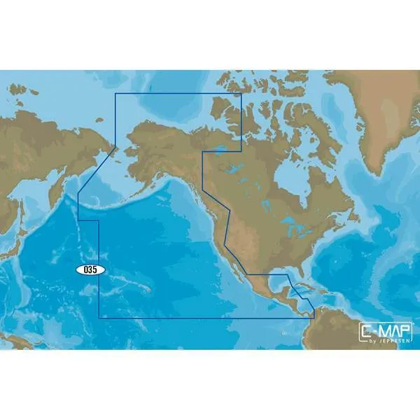 Lowrance M-NA-D035-MS — C-MAP M-NA-D035 4D microSD Pacific Coast Panama to Alaska Continental