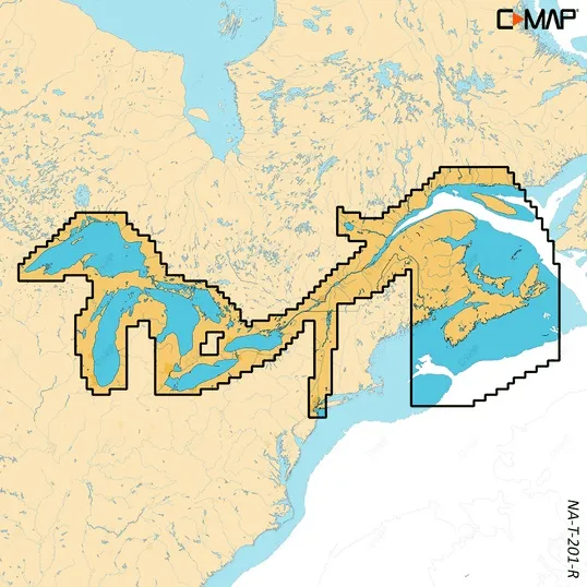 Lowrance M-NA-T-201-R-MS — C-MAP Reveal X Coastal Great Lakes microSD