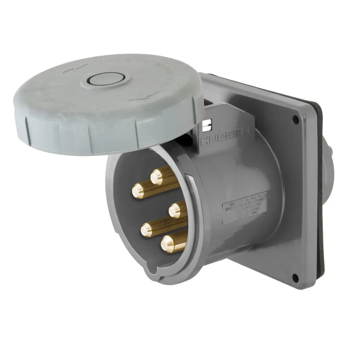 Hubbell M5100B7R — Hubbell 100A 480V Shore Power Inlet