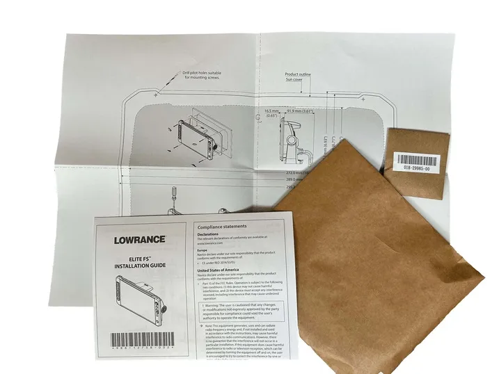 Lowrance 000-15786-001 — Lowrance Flush Mount Kit For Elite FS 9