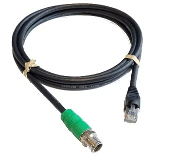 Lowrance 000-16080-001 — Lowrance 49.2ft Ethernet Cable Green M12 8-pin male-RJ45 Male