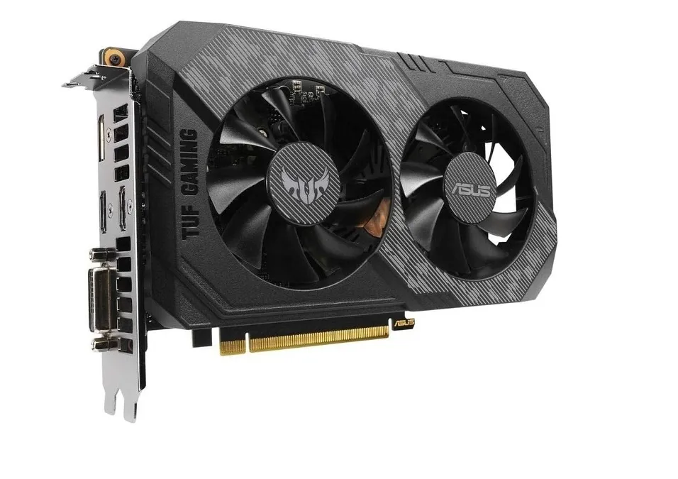 ASUS TUFGTX1660TIO6GGAMIN — 6GB Asus TUF GeForce GTX 1660 TI OC Edition Dual-Fan PCI Express 3.0 TUF-GTX1660TI-O6G-GAMING