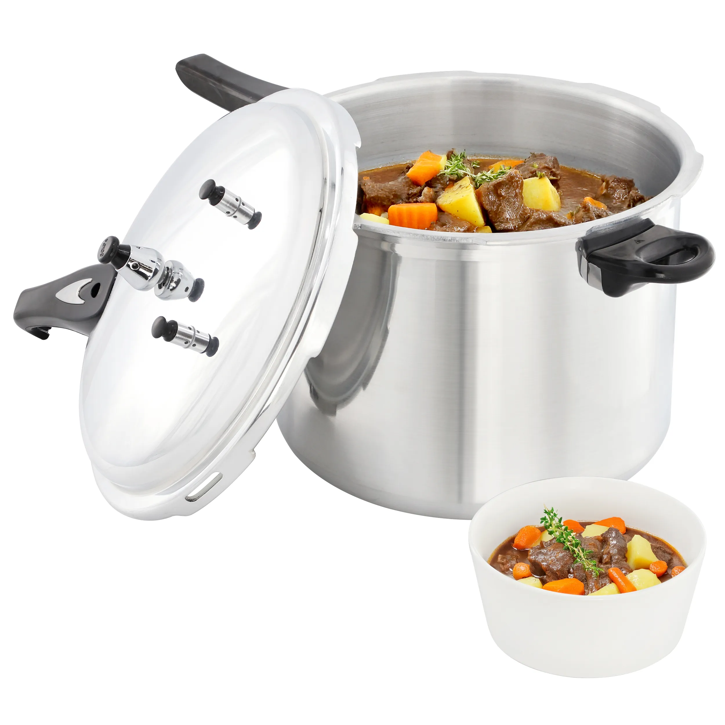 MegaChef MC-1200 — MegaChef 11.5 Quart Induction and Stovetop Pressure Cooker with Steamer