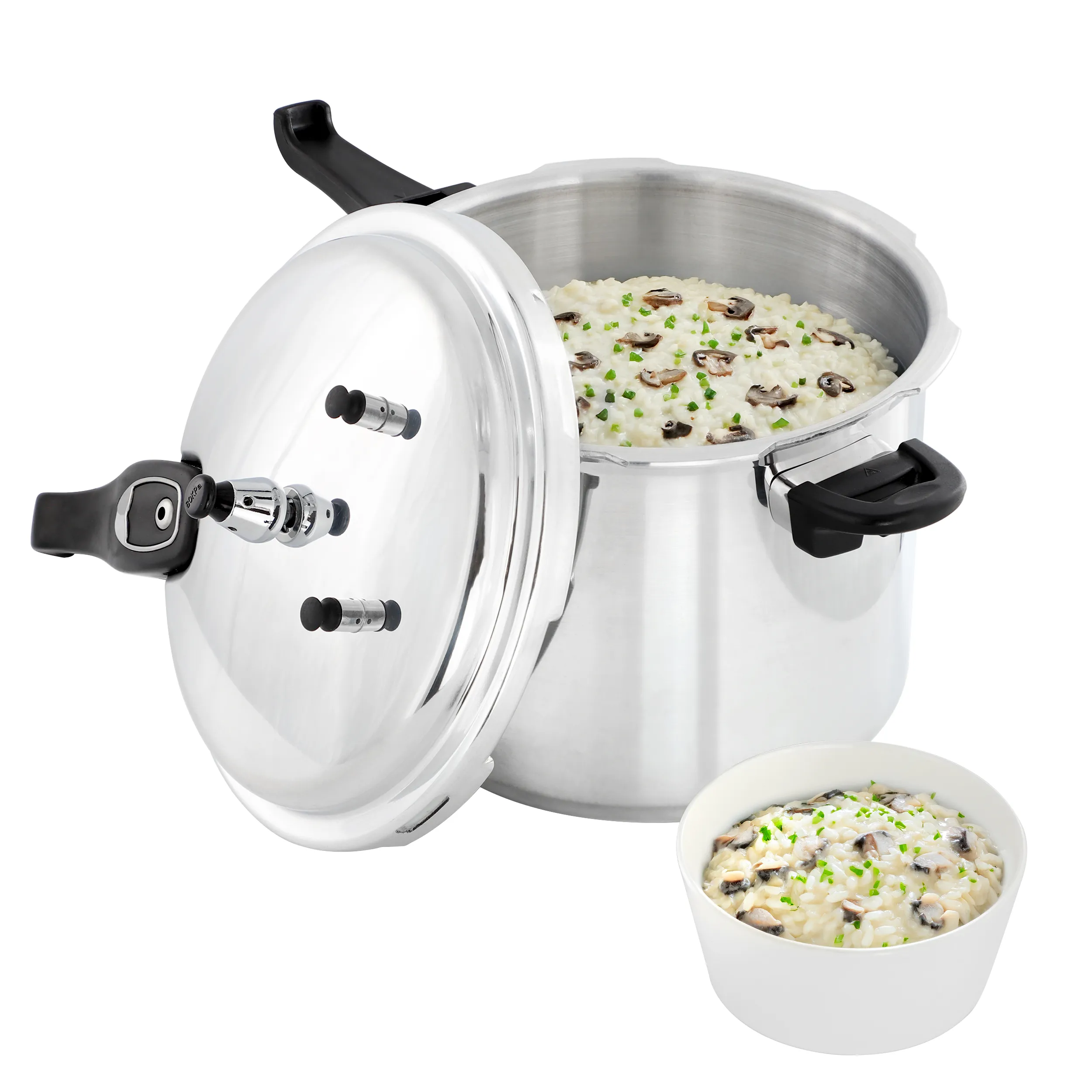 MegaChef MC-9500 — MegaChef 9.5 Quart Induction and Stovetop Pressure Cooker with Steamer