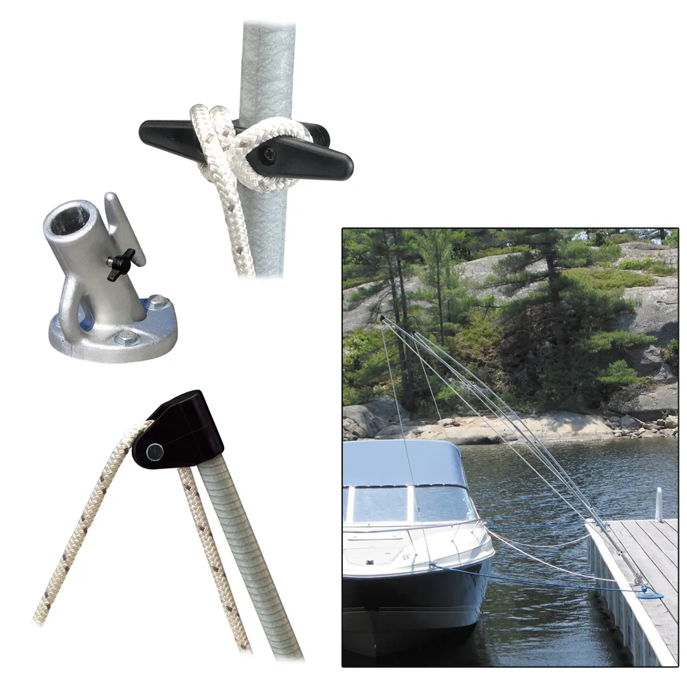 Dock Edge 3400-F — Dock Edge Premium Mooring Whips 2PC 12ft 5,000 LBS up to 23ft