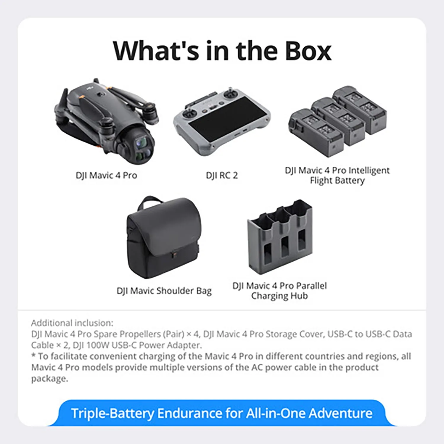 DJI CP.MA.00000848.02 — DJI Drone CP.MA.00000848.02 Mavic 4 Pro Fly More Combo DJI RC 2 Retail