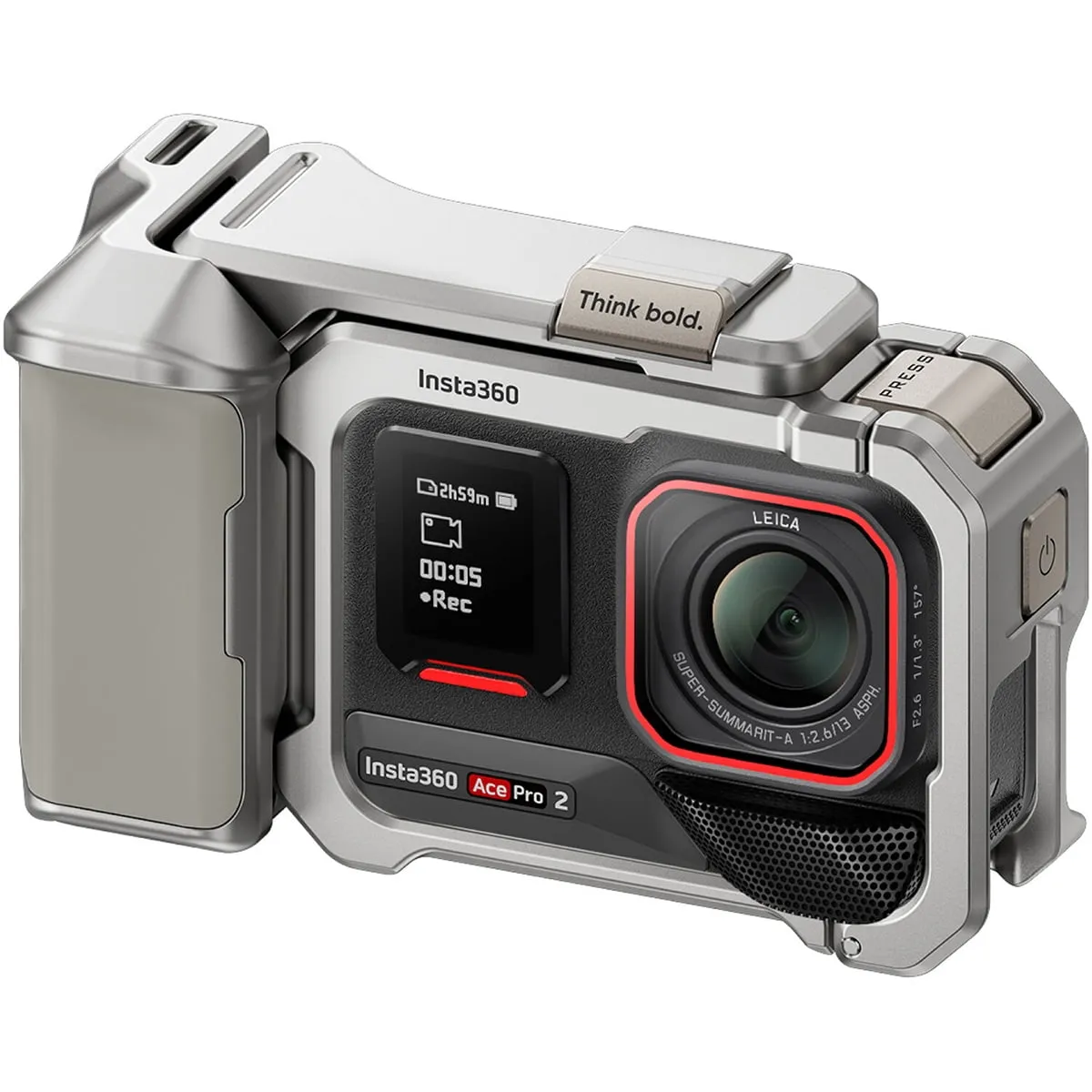 Insta360 CINSDBGB — Insta360 Ace Pro 2 Xplorer Grip Kit - Silver Edition