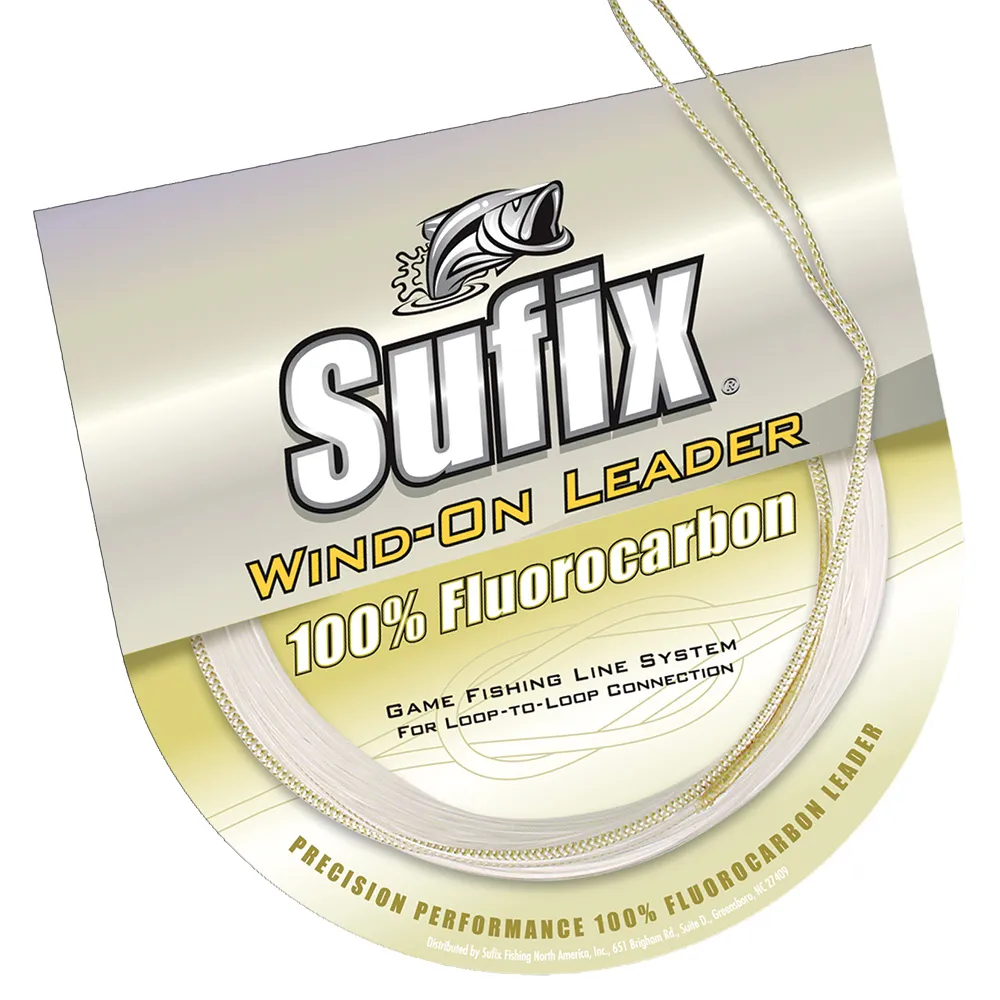 Sufix 700-080F - Sufix Wind-On 100% Clear Fluorocarbon Leader - 80lb - 11 yds