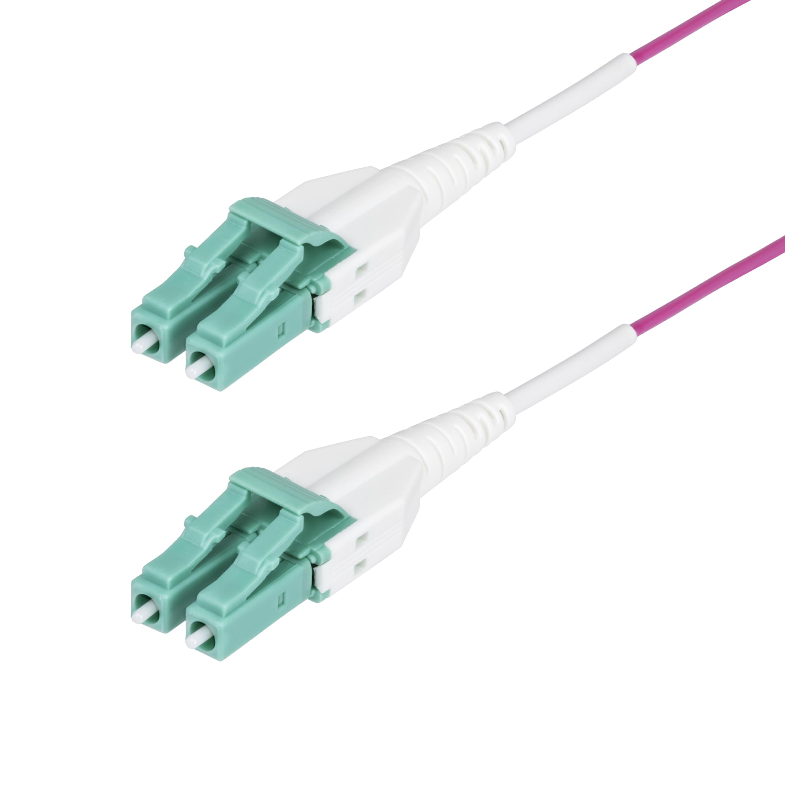 STARTECH OM4RLCLC3M — 3M (10FT) LC TO LC (UPC) OM4 MULTIMODE FIBER OPTIC CABLE, ERIKA VIOLET, 50/125 M