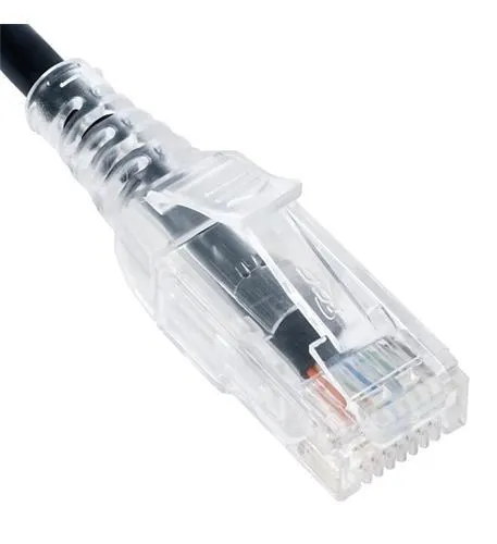 Cablesys ICC-ICPCSH15BK — PATCH CORD, CAT 6 SLIM CLEAR SR 15FT BK