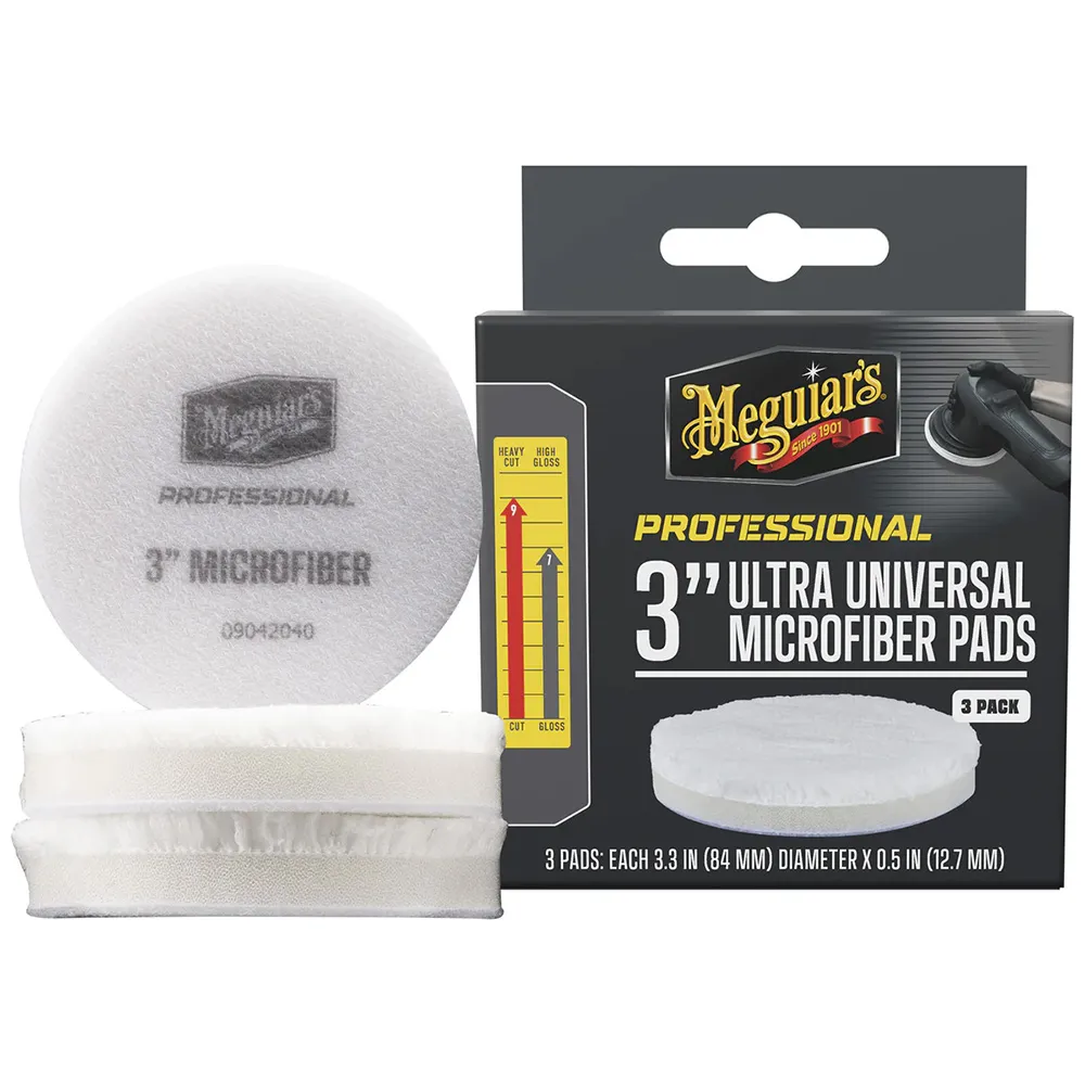 Meguiars M3MFP3 — Meguiar's Professional 3" Ultra Universal Microfiber Pads *3-Pack