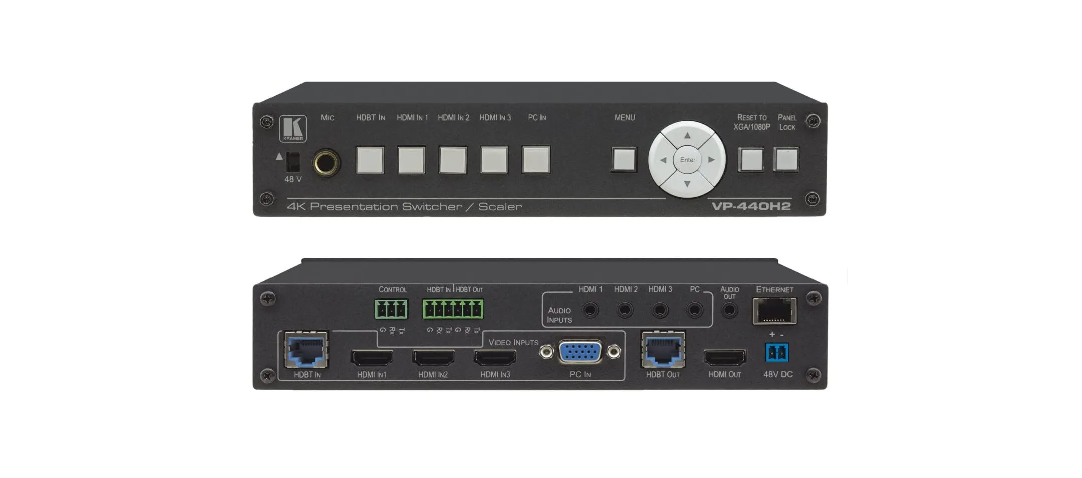 Kramer 72-00069790 — 4K Presentation Switcher / Scaler with HDBT and HDMI Outputs