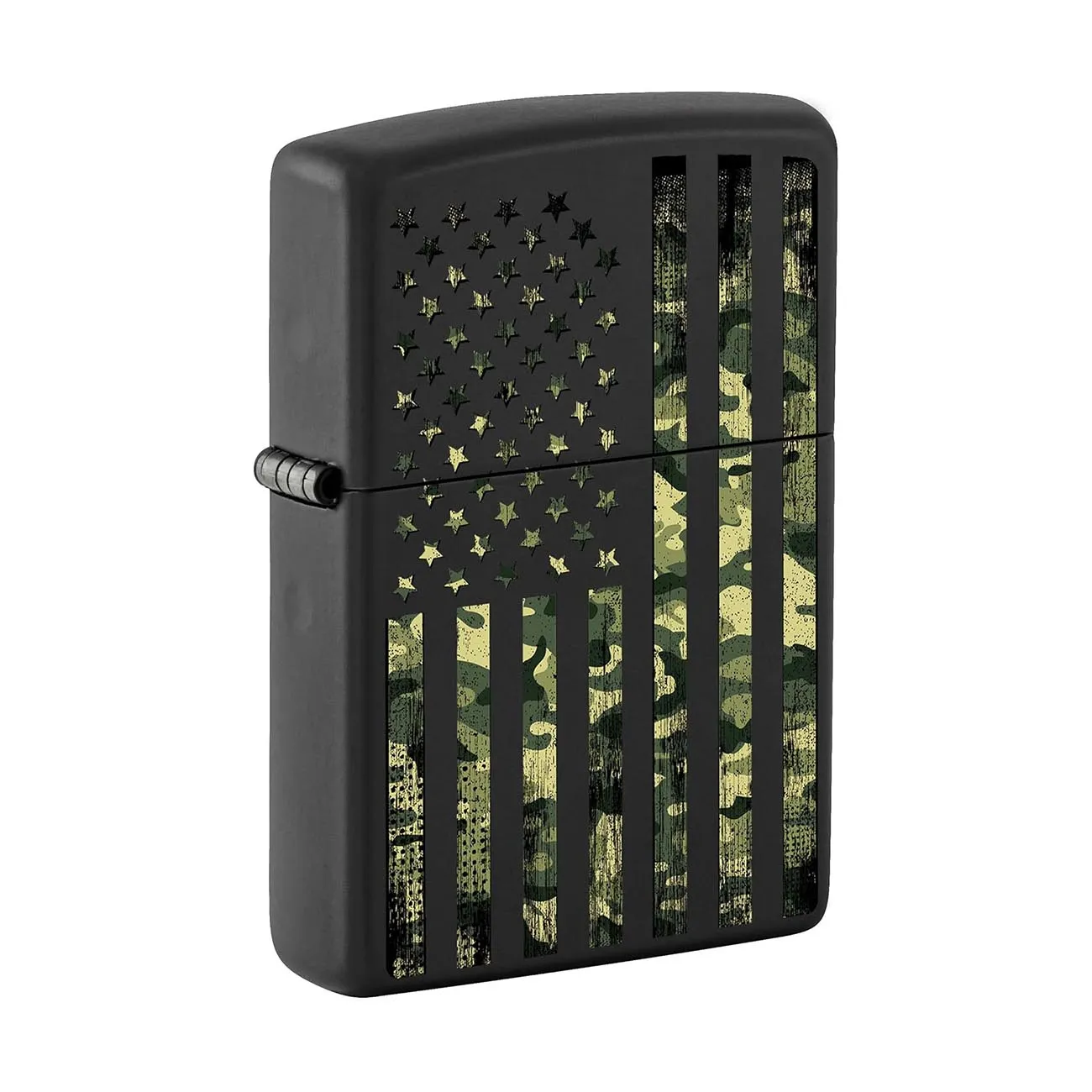 Zippo 218CI413258 — *218CAMOFLAG* Zippo 80983 Windproof Lighter Camouflage United States Flag Black Matte
