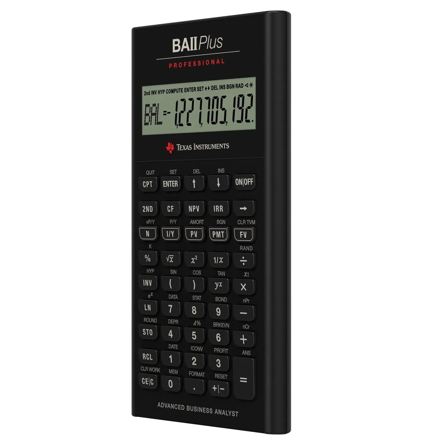 Texas Instruments BAIIPLUSPRO — Texas Instruments, BAIIPLUSPRO, Financial Calculator