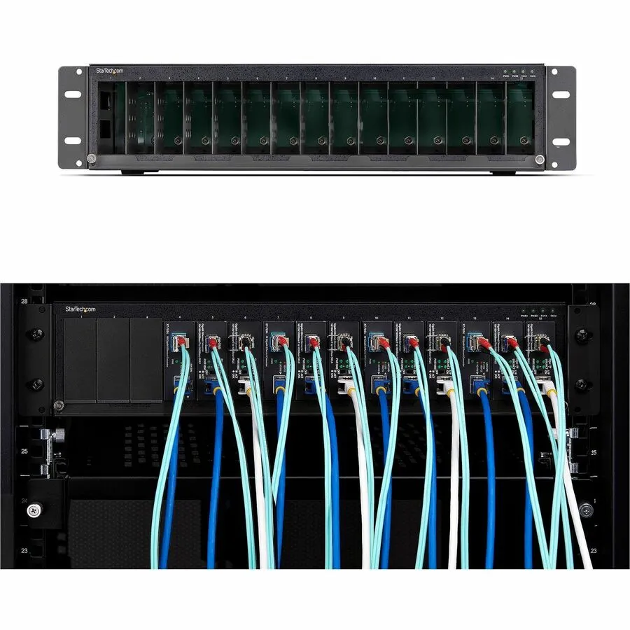 STARTECH MCM15-MEDIA-CHASSIS — INTEGRATE UP TO 15 MEDIA CONVERTERS IN ONE 19IN RACK-MOUNT CHASSIS - FOR MCM MED