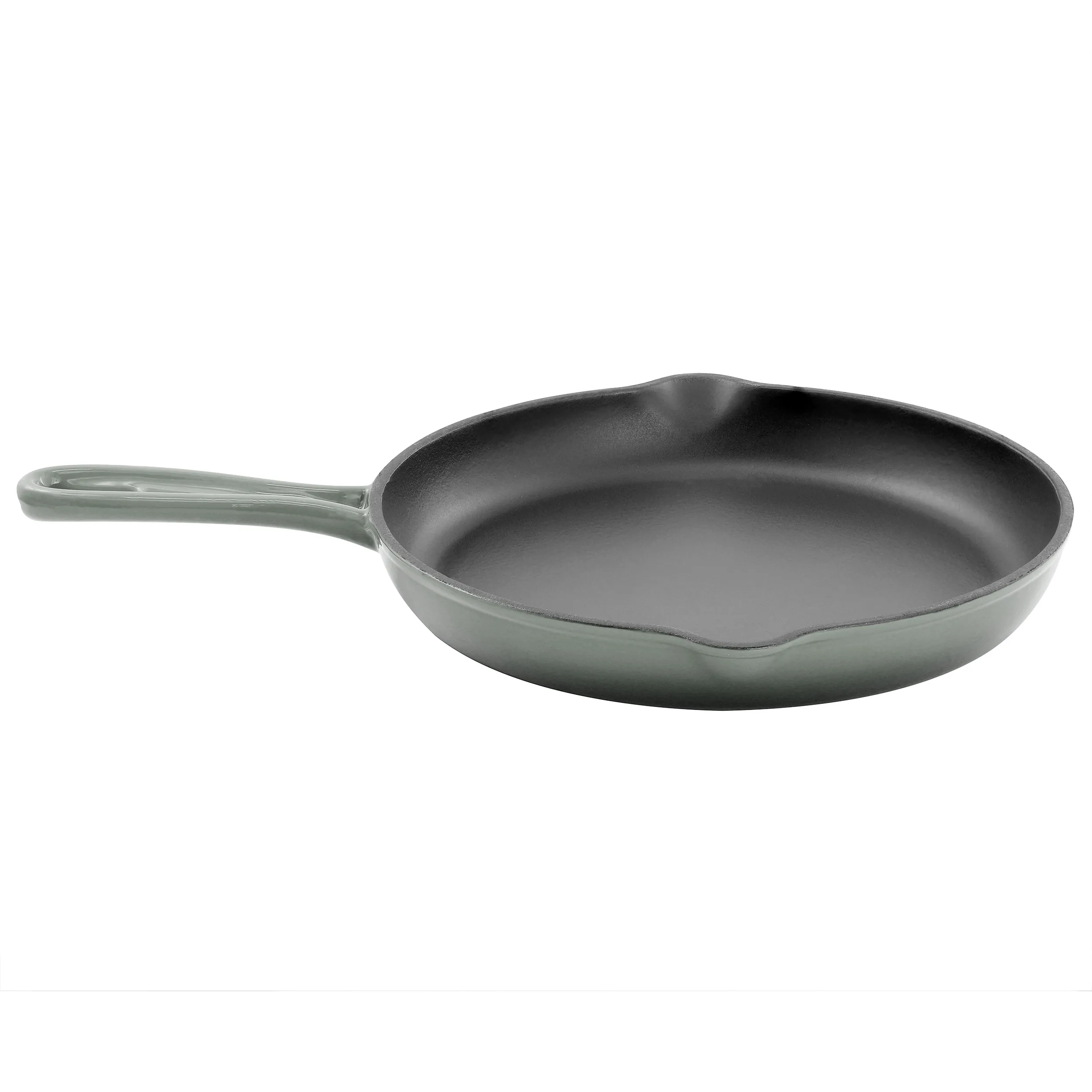 MegaChef MG-FR26AG — MegaChef Round 10.25 Inch Enameled Cast Iron Skillet in Gradient Gray