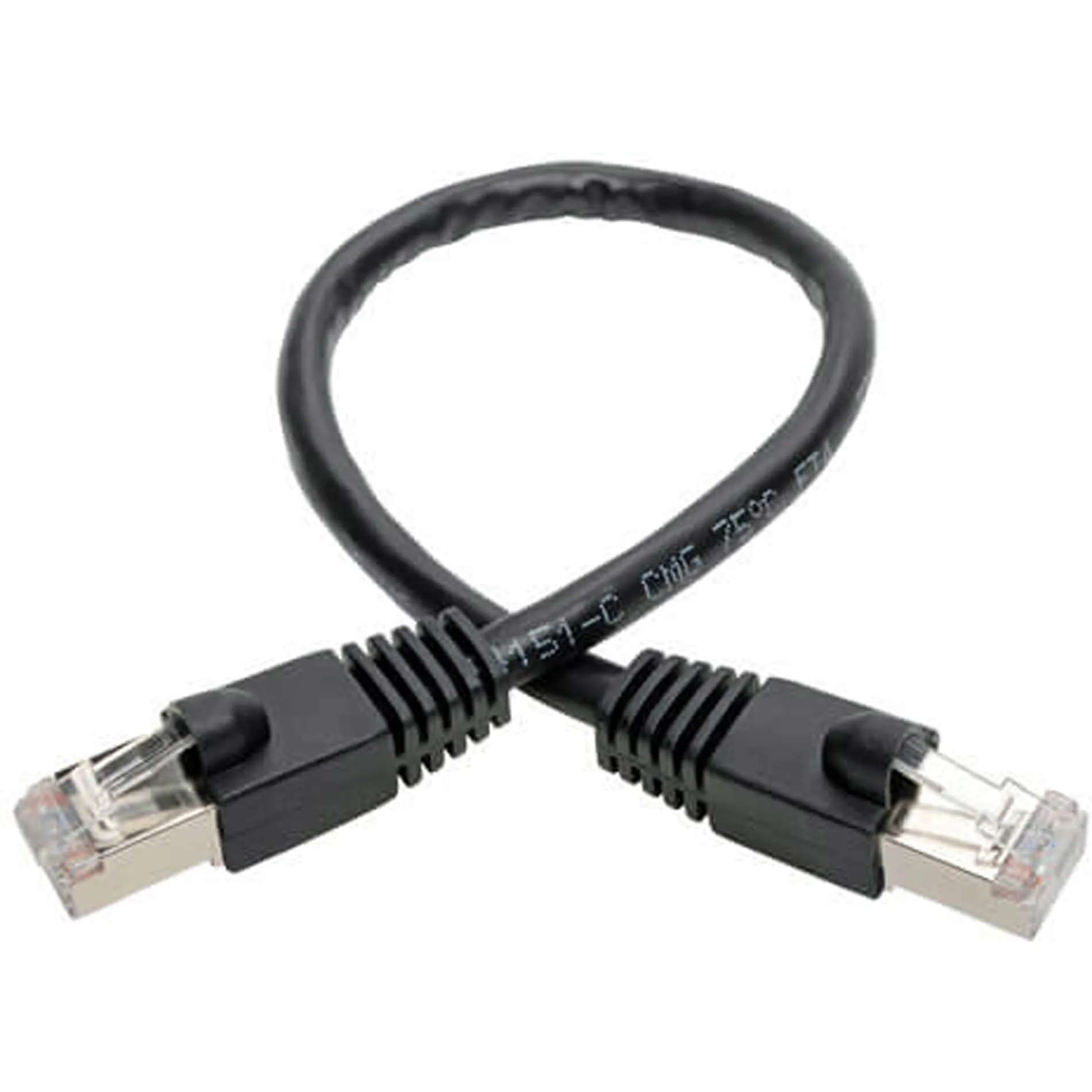 Eaton Tripplite N262-001-BK — EATON TRIPP LITE SERIES CAT6A 10G SNAGLESS SHIELDED STP ETHERNET CABLE (RJ45 M/M