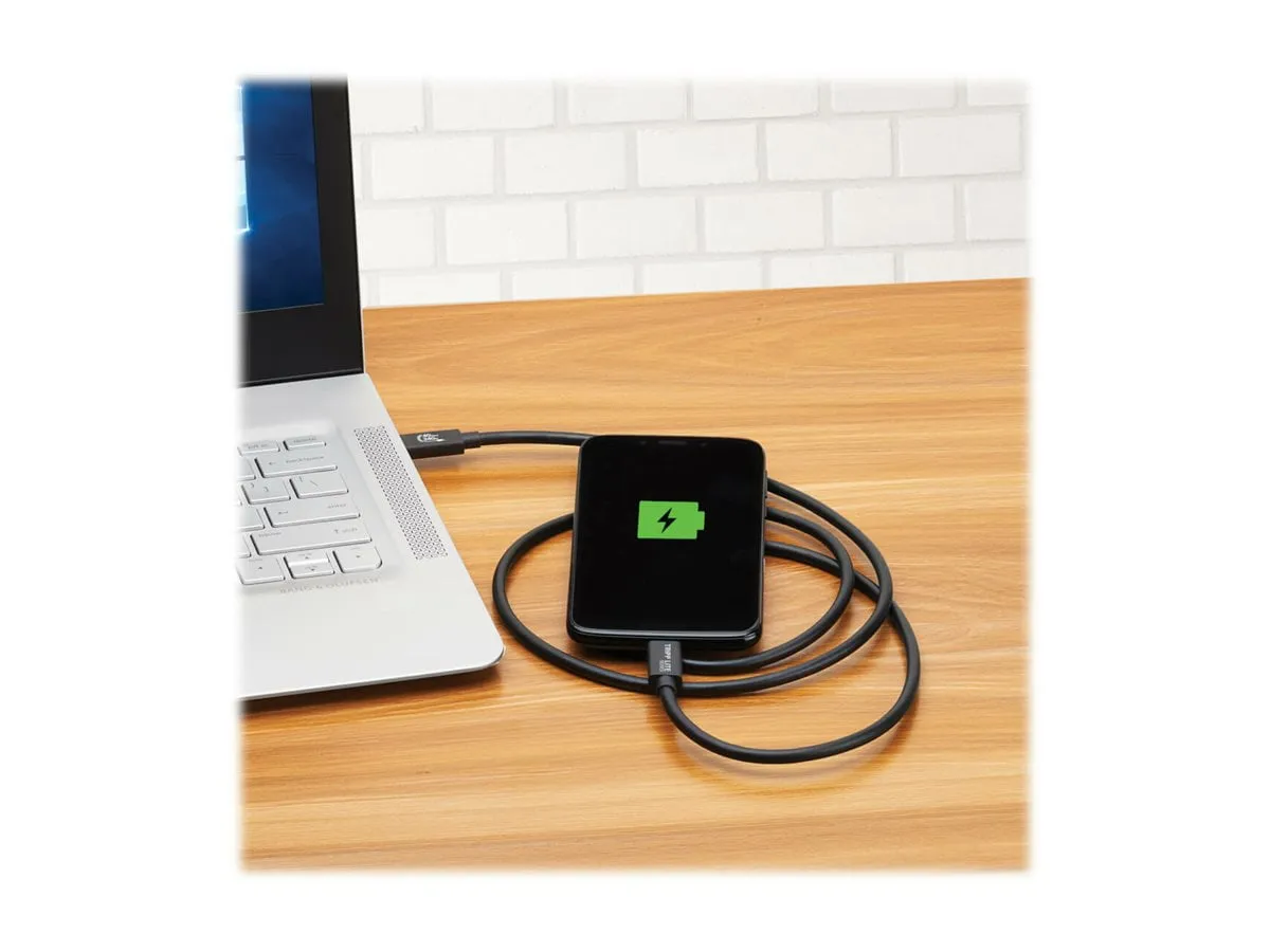 Eaton Tripplite U521-1P2M-BK — EATON TRIPP LITE SERIES USB4 40GBPS CABLE (M/M) - USB-C, 8K 60 HZ, 240W PD CHARG