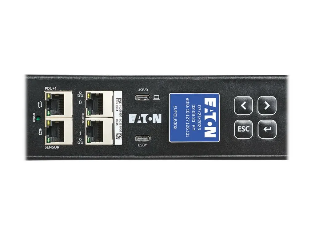 Eaton Tripplite EVMIL630X — EATON SINGLE-PHASE METERED INPUT RACK PDU G4, 208V, 42 OUTLETS, 24A, 5.8KW, L6-3