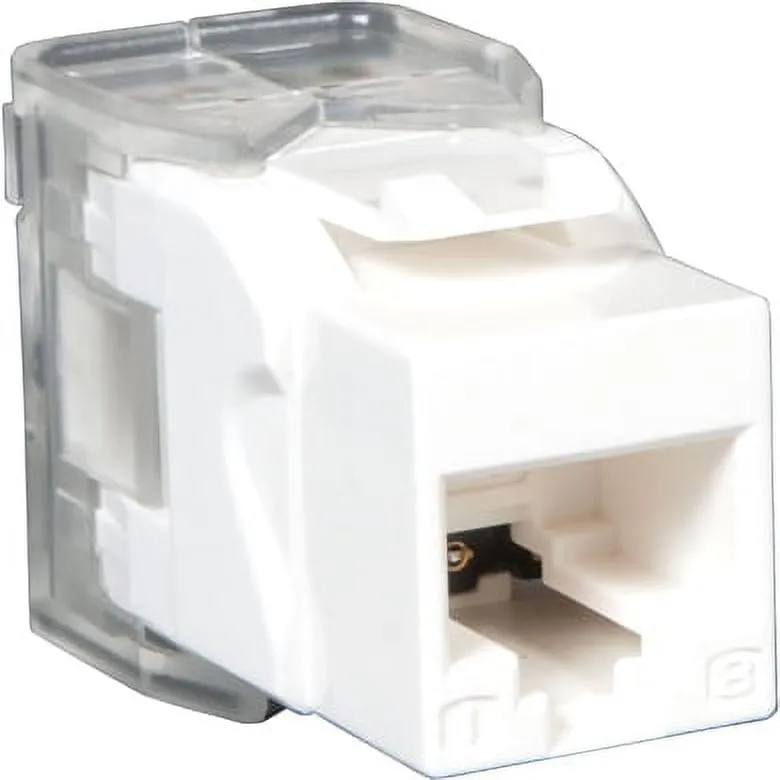 Eaton Tripplite N238-001-WH-TF — EATON TRIPP LITE SERIES TOOLLESS CAT6/5E KEYSTONE JACK - WHITE, TAA - EASY TO TE