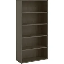 Lorell LLR PBK3469GE — Lorell Prominence 2.0 Gray Elm Laminate Bookcase - 34 x 12 x 48 , 1 Top, 0.1 Edge - 5 Shelve(s) - Material: Laminate Surface, Particleboard, Thermofused Melamine (TFM) - Finish: Gray Elm
