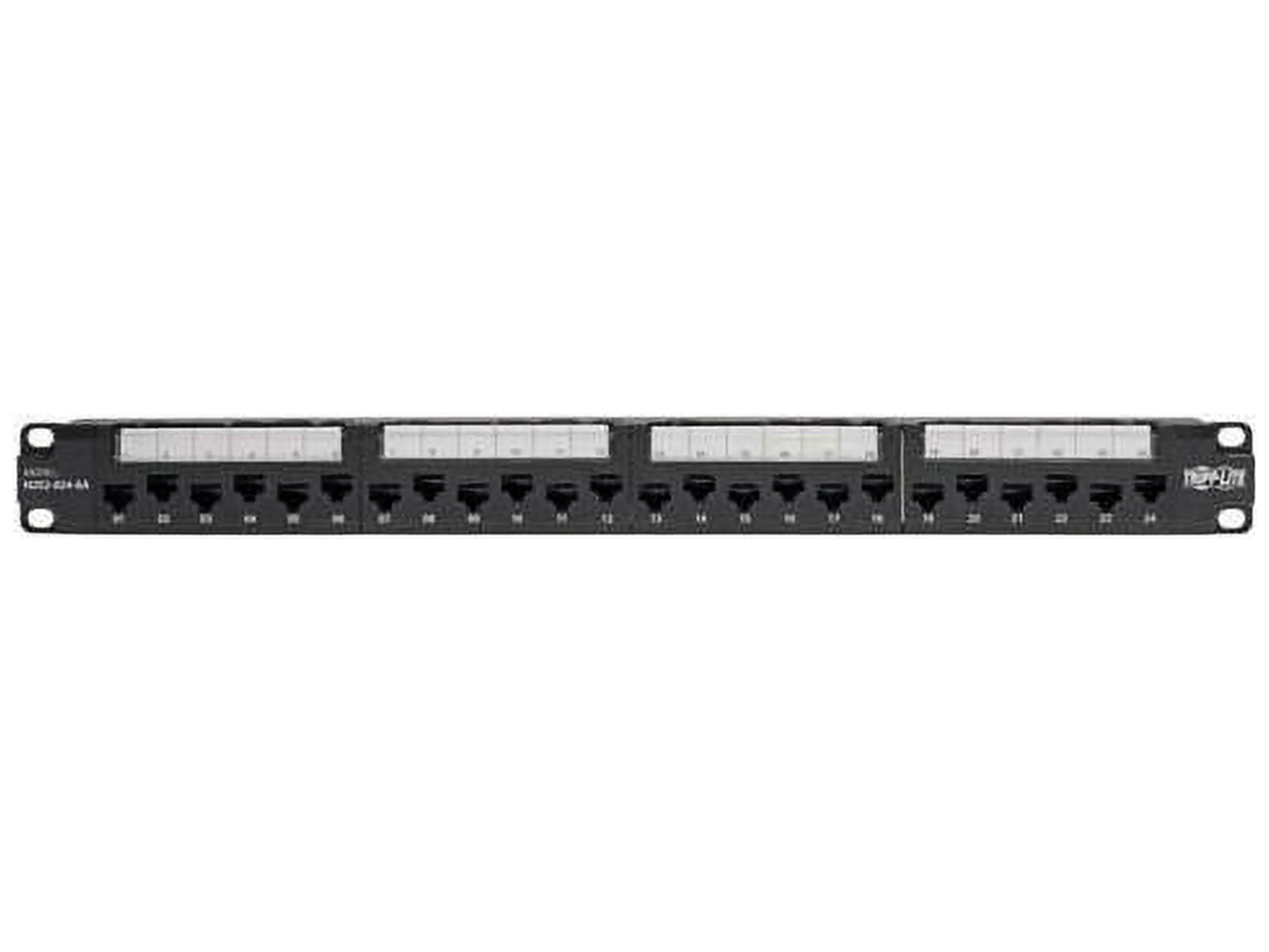 Eaton Tripplite N252-024-6A — EATON TRIPP LITE SERIES 24-PORT 1U RACK-MOUNT CAT6A 110 PATCH PANEL WITH CABLE M