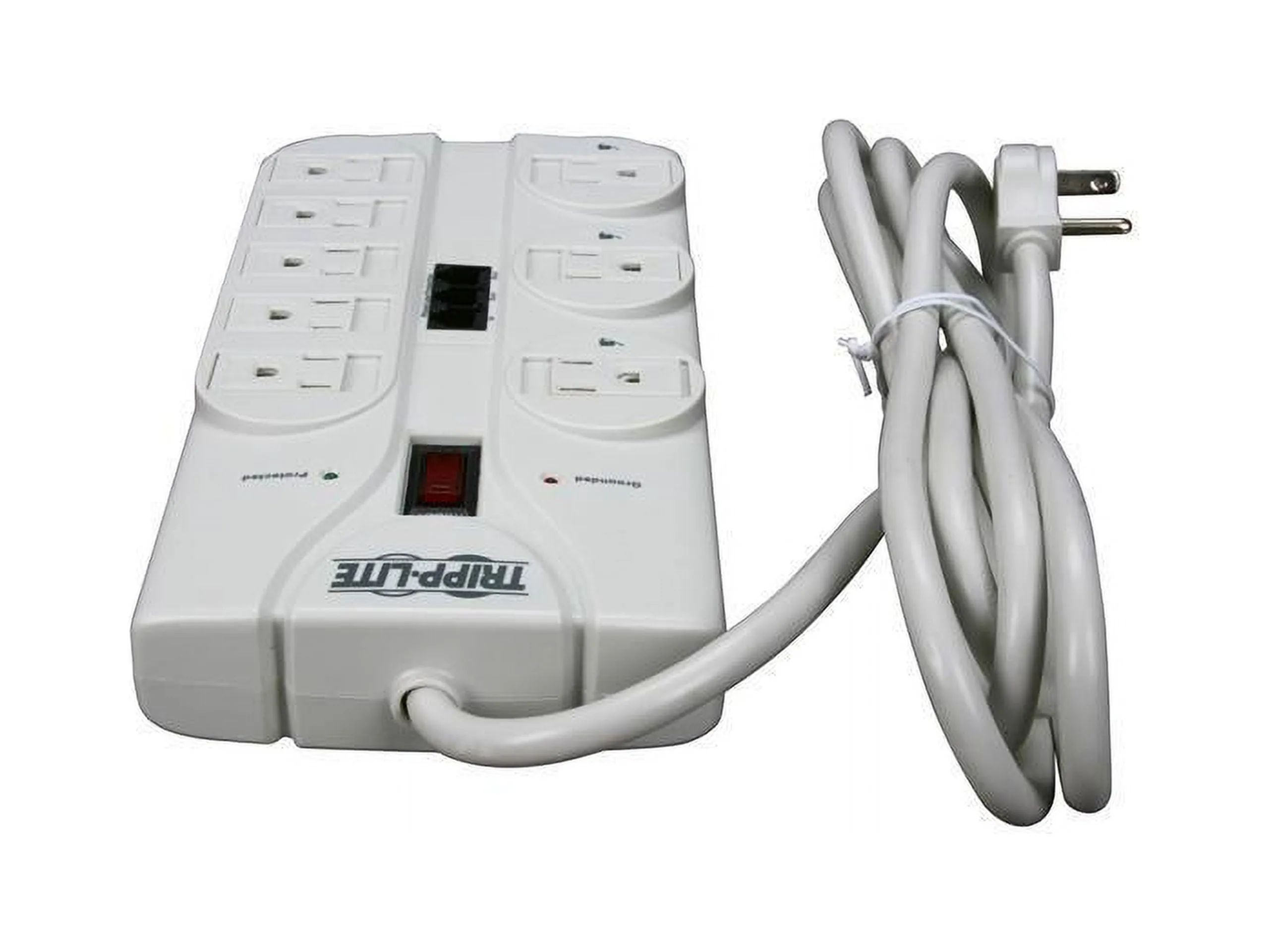 Eaton Tripplite TLP808TEL — EATON TRIPP LITE SERIES PROTECT IT 8-OUTLET COMPUTER SURGE PROTECTOR, 8 FT. (2.4