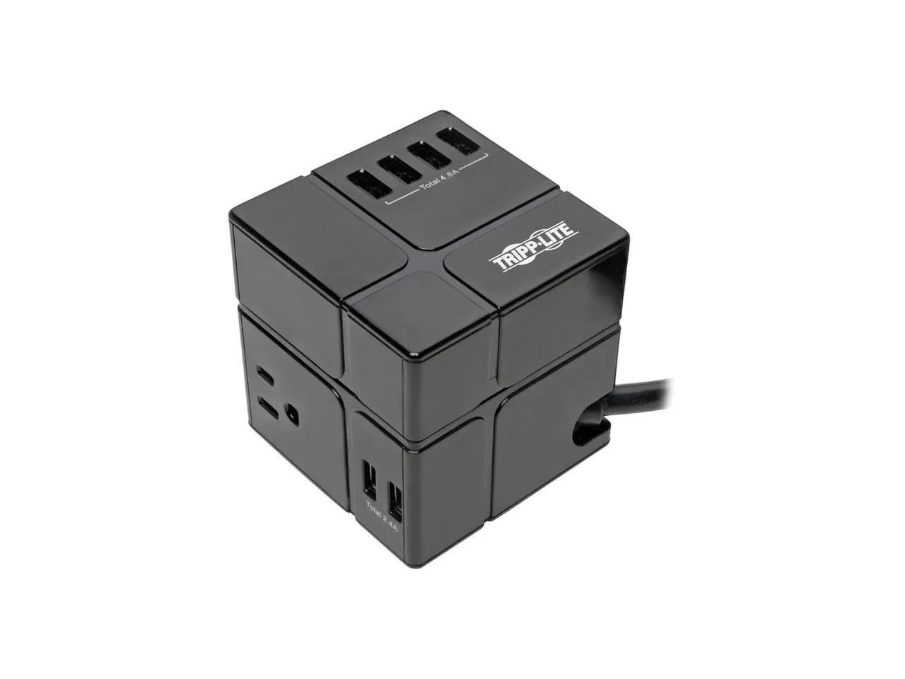 Eaton Tripplite TLP366CUBEUSBB — EATON TRIPP LITE SERIES PROTECT IT 3-OUTLET POWER CUBE SURGE PROTECTOR - 6 USB-A