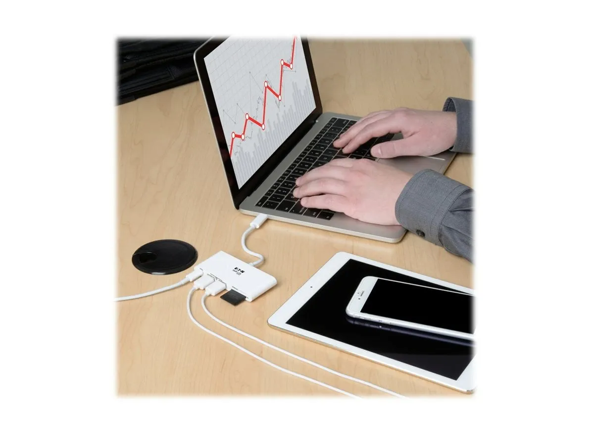 Eaton Tripplite U460-002-2AM-C — EATON TRIPP LITE SERIES USB-C MULTIPORT ADAPTER, USB 3.X (5GBPS), USB-A/C HUB PO