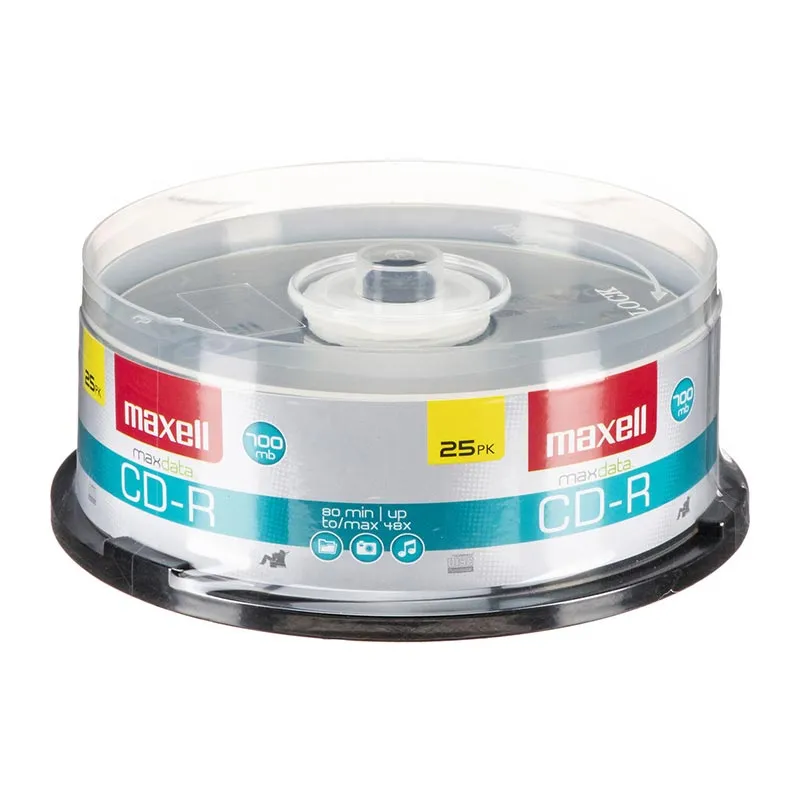MAXELL 648445 — Maxell CD-R 700MB, 80 Min, 25-Pack Spindle Disc