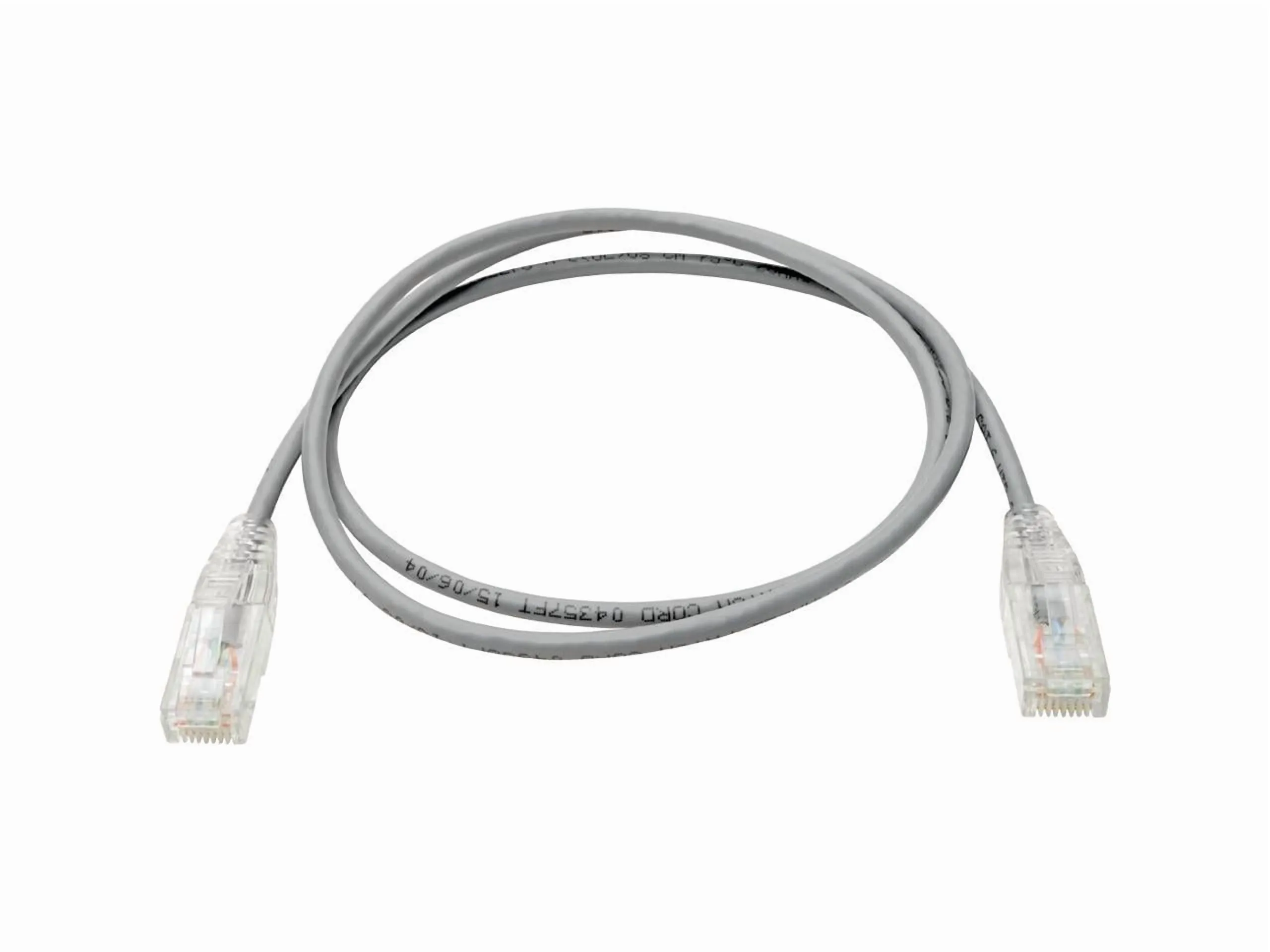 Eaton Tripplite N201-S03-GY — EATON TRIPP LITE SERIES CAT6 GIGABIT SNAGLESS SLIM UTP ETHERNET CABLE (RJ45 M/M)