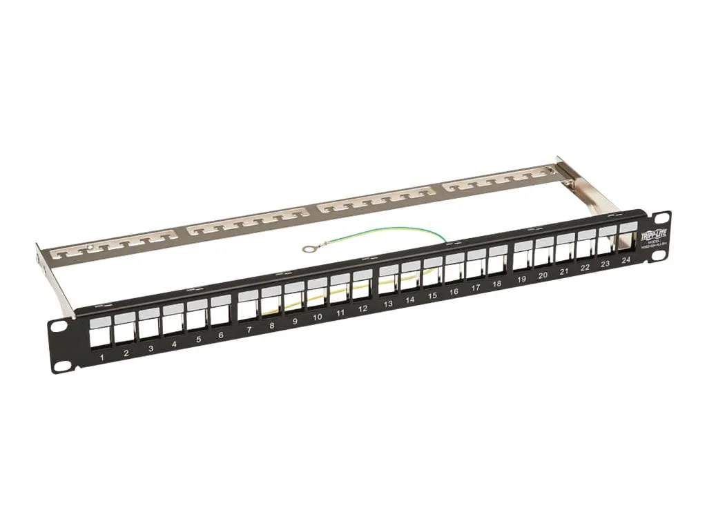 Eaton Tripplite N062-024-KJ-SH — EATON TRIPP LITE SERIES 24-PORT 1U RACK-MOUNT SHIELDED BLANK KEYSTONE/MULTIMEDIA