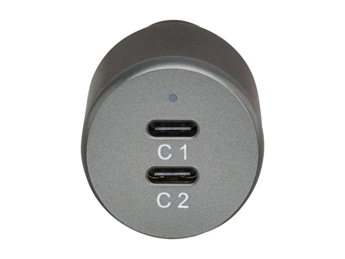 Eaton Tripplite U280-C02-100W — DUAL-PORT USB CAR CHARGER, 100W MAX - 2 USB-C CHARGING PORTS, 100W PD 3.0 AND PP