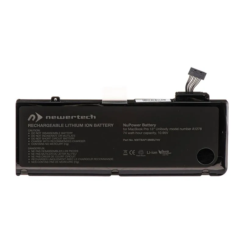 NEWERTECH NWTBAP13MBU74W — NewerTech NuPower 74W Replacement Battery for MacBook Pro 13"
