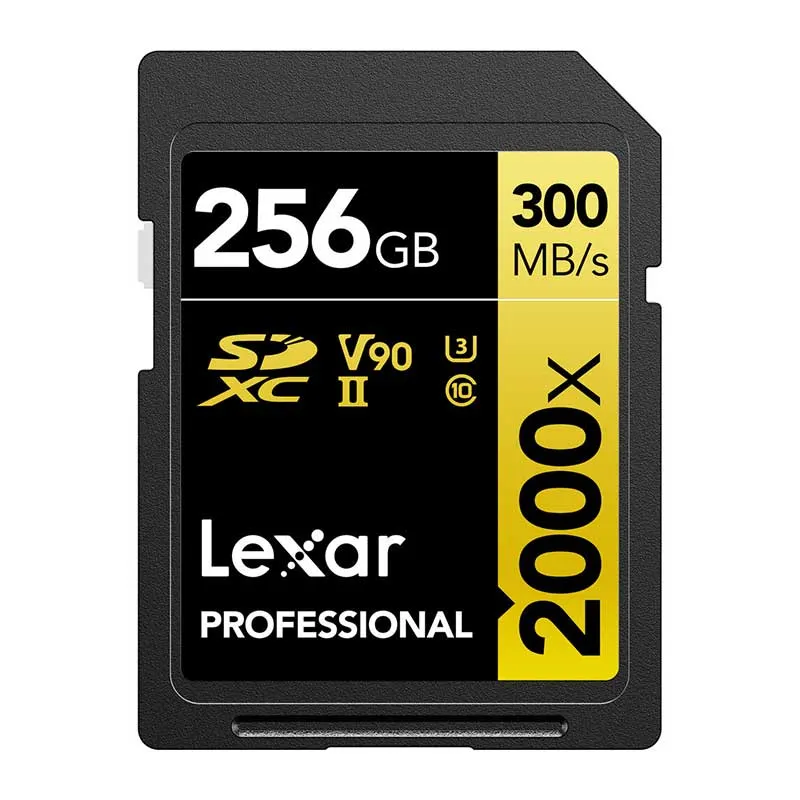 Lexar LSD2000256G-BNNNU — LEXAR PROFESSIONAL SDXC MEMORY CARD, 2000X, 256GB CLASS 10, V90, UHS-II, U3 W/O