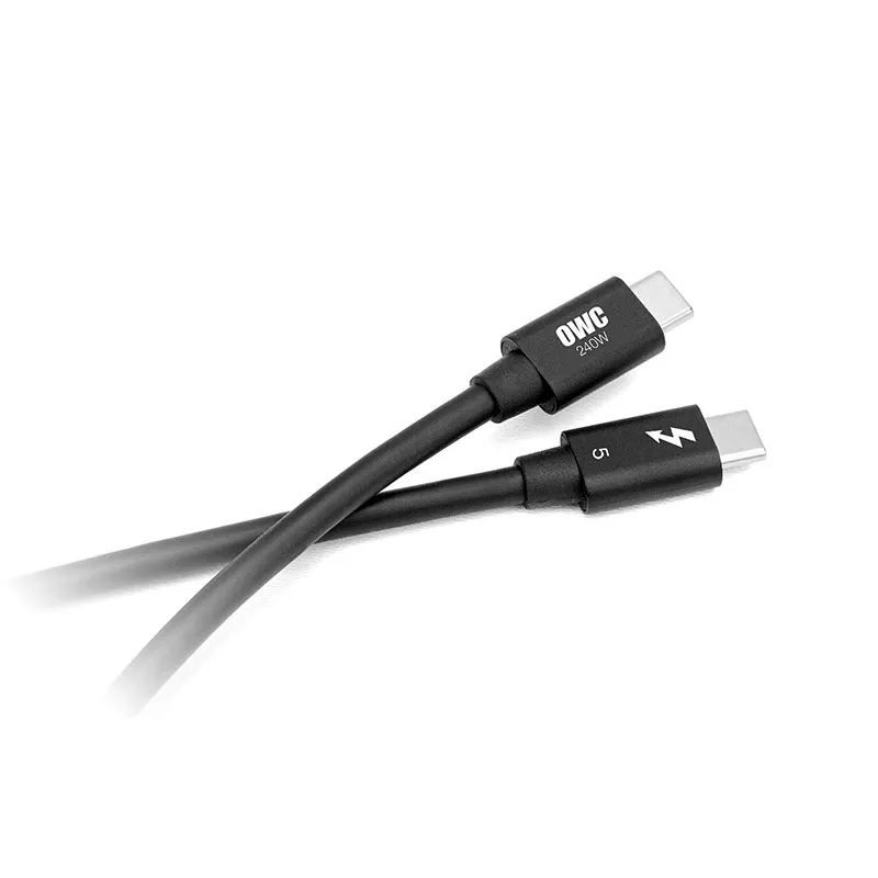 OWC OWCCBLTB5C0.3M — OWC THUNDERBOLT 5 (USB-C) 0.3 METER (11.8 ) CABLE - BLACK - UP TO 80GB/S DATA SP