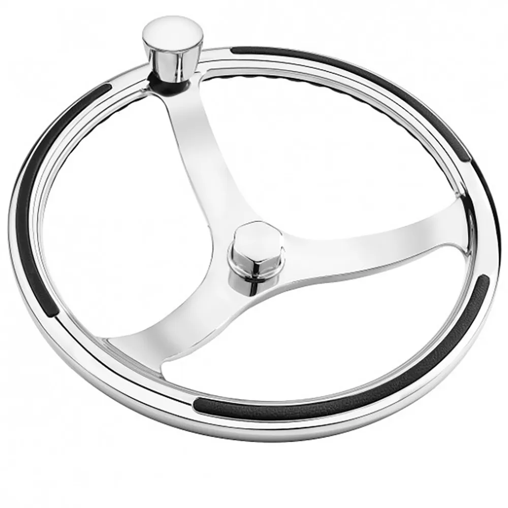 Schmitt & Ongaro Marine 7421521FGK — Schmitt Primus 15.5″ Stainless Steel Steering Wheel