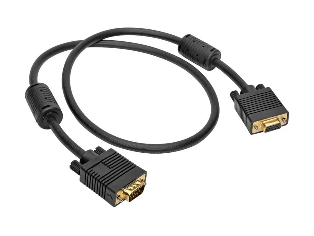 Eaton Tripplite P500-003 — EATON TRIPP LITE SERIES VGA HIGH-RESOLUTION RGB COAXIAL CABLE (HD15 M/F)), 3 FT.