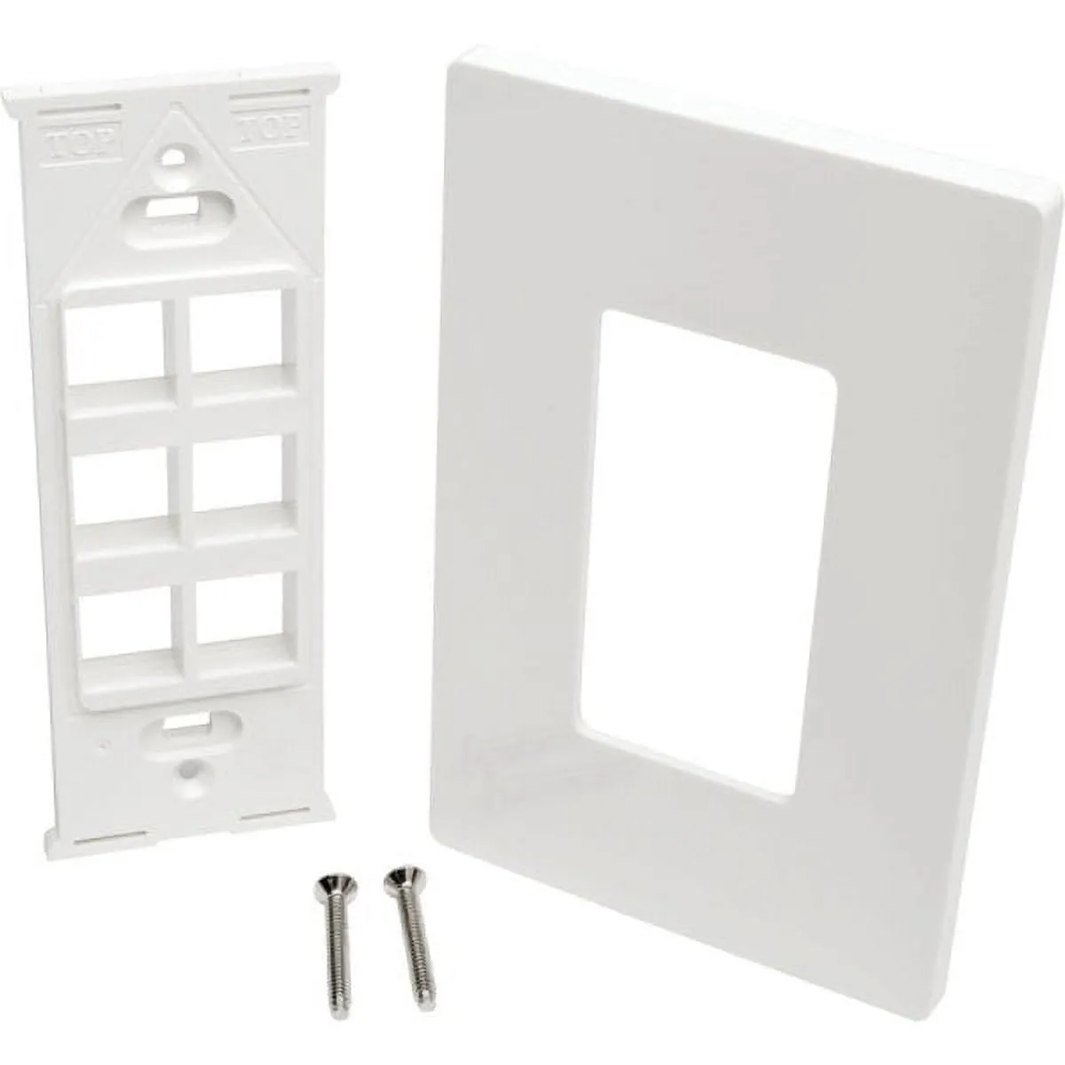 Eaton Tripplite N080-106 — EATON TRIPP LITE SERIES 6-PORT KEYSTONE SINGLE-GANG FACEPLATE, WHITE, TAA - CLEA